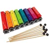 Image de Fuzeau - Classic Métallonotes avec Housse, 8 Mailloches Inclus - Xylophone Pédagogique 8 Lames Colorées - 1 Note, 1 Couleur - Sons Profonds - Pour Éveil Musical à la Maison ou en Classe - Réf.9930