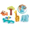Image de Ludi - Puzzle Mousse 3D - Jouet D'Éveil - Jeu De Construction - Dès 18 Mois - Stimule La Motricité Et Développe L'Imagination - 18 Pièces en Mousse À Assembler - 5 Animaux De La Savane Et 1 Arbre