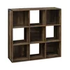 Image de 5five - Étagère 9 Cases Mix'n Modul Effet Bois Foncé - 101 x 32 x 101 cm - Bibliothèque, Meuble de Rangement pour Salon, Chambre