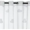 Image de Atmosphera - Voilage Enfant Motif Nuage - Blanc - 140 x 240 cm - Tamisant, à Oeillets - Pour Chambre d'Enfant, Rideau Décoratif