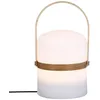 Image de Atmosphera - Lampe d'extérieur Kiara - blanc et bois H27 cm