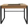 Image de HOME DECO FACTORY THE HOME DECO FACTORY HD3722 Bureau en et Metal + metal Bois 100x50,30x74 cm