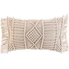 Image de douceur d'intérieur, Coussin Déhoussable Franges 30 X 50 Cm Coton Macrame, Macralina