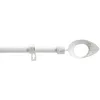 Image de douceur d'intérieur, Tringle Extensible en Kit Complet (120 < 210 cm) Ovalon Blanc/Or, Patiné