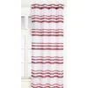 Image de Home Maison 09372-8-AL Voilage Etamine Rayures Horizontales avec Oeillets Ronds Bois de Rose/Argent 140 x 240 cm