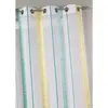 Image de HomeMaison Voilage en étamine à Rayures Verticales à Pois, 100% Polyester, Bambou