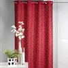 Image de HomeMaison.com HM69851425 Rideau Ameublement Shantung Doublé Fantaisie Polyester Rouge 130 x 250 cm