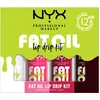 Image de NYX Professional Makeup Ensemble de Gloss Lèvres, Finition Extra Brillante, Jusqu'à 12H d'Hydratation, Avec Maxi Applicateur, Enrichi avec Huiles de Squalan, Framboise et Camémore, Fat Oil Lip Drip, 4