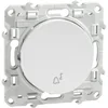 Image de Schneider Electric S520246 Odace, bouton-poussoir avec symbole carillon, 10 A, Blanc Odace, poussoir Blanc avec symbole carillon, à vis