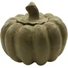 Image de Décopatch BT033O - Un support en papier brun mâché 15x15x13 cm, Boite citrouille