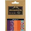 Image de Décopatch DP007O - Une Pochette de 5 feuilles de Papier Decopatch, Papier Imprimé, 30x40 cm, motifs asortis, violet, orange