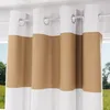 Image de Soleil d'ocre, Voile à Oeillets en cotont lavé 135x250 cm Jute