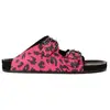 Image de The Kooples Sandales En Cuir Impression Leopard Pink Size: 37 | Sandals Outlet | Dames | Roze