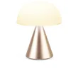Image de Lexon MINA L Lampe Champignon LED sans fil rechargeable, lampe à poser avec 9 couleurs de lumière avec variateur d'intensité, tactile et rechargeable, jusqu'à 24h d'autonomie - Or Doux