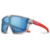 Image de Julbo Fury Mini Lunettes de soleil unisexe pour adulte, Gris Translu Brillant/Orange Fluo Mat, taille unique