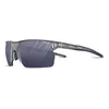 Image de Julbo Outline Lunettes de soleil Unisexe Adulte, Gris Translu Shiny/Bleu, taille unique