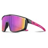Image de Julbo Fury S Lunettes de soleil unisexe pour adulte, noir/rose, taille unique
