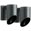 Image de Somfy 1875341 - Pack de 2 Outdoor Camera 2 Grises, Caméras avec détection de Mouvement Intelligente, Sirène intégrée de 110 DB, Branchement Possible sur Un luminaire existant, Images Full HD 1080p