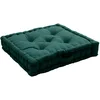 Image de Enjoy Home, Coussin de Sol avec poignée, Dimension 50 x 50 x 10, Vert foncé, Coton certifié Oeko Tex, Lavable à la Main, Coton recyclé, Capitonné pour Assurer Une Bonne Tenue