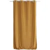 Image de ED ENJOY HOME Rideau Velours avec  illets argentés, Jaune Moutarde, Grande Hauteur, 140x260cm, 100% Polyester, Tissu Certifié Oeko-TEX, Collection Calin