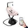Image de Babymoov Balancelle Bébé Eléctrique Swoon Evolution Mocca-Connectée avec Application mobile -Streaming musical, Enregistrement de voix et Berceuses personnalisées -Assise 360°-Réducteur nouveau-né