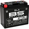 Image de BS battery 300643 bt12b-4 AGM SLA Moto Batterie, Noir