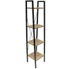 Image de HOME DECO FACTORY - Hd6428 - Etagere Bois et Metal 148X34X32.5 cm Meuble Rangement Exposition Industriel - 4 Niveaux pour Salon, Salle À Manger, Bureau, entrée, Chambre