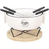 Image de COOK CONCEPT - KA4599 - Service à Fondue Chauffe-Plat Et Pique X4 Cuisine Cuisson Specifique Plaque Rechaud Plancha Barbecue
