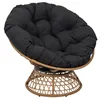 Image de HOME DECO FACTORY, Fauteuil Pivotant Extérieur, Chaise Relax Ronde, 1 Place Pivotant à 360°, Coussin Épais Grand Confort Inclus, Mobilier de Jardin pour Amenagement Balcon Terrasse Salon de Jardin