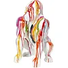 Image de HOME DECO FACTORY Statuette déco Gorille Blanc 46cm