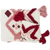 Image de Home Deco Factory - TXO0058 - Jete De Canape Ethnique Tufte Rose 130x150cm