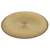 Image de HOME DECO FACTORY, KA6135 Plat en verre doré 21 cm, design élégant et moderne, durable et résistant, idéal pour toutes les occasions, facile à nettoyer, couleur