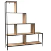 Image de HOME DECO FACTORY - HD0082 - Etagere Escalier Edison H146Cm, Marron Noir