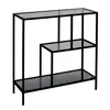 Image de HOME DECO FACTORY - HD0083 - Etagere Edison Verre Fume 80X30X79.5Cm