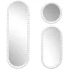 Image de HOME DECO FACTORY, HD0382 Miroir décoratif blanc - Lot de 3 - Design moderne et élégant - Effet grossissant - Facile à installer et à entretenir - Dimensions H 75 cm - Couleur - Plastique - PP - 75 cm