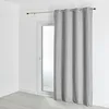 Image de HomeMaison.com Rideau 100% occultant Effet chiné, Gris, 140x260cm