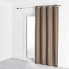 Image de HomeMaison.com Rideau 100% occultant Effet chiné, Taupe, 140x180cm