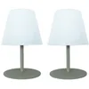 Image de Lumisky Set de 2 lampes de table LED sans fil TWINS Olive H16cm