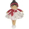 Image de KALOO Tendresse, Ma première poupée en tissu Emilie, Poupée de chiffon de 32 cm, Jupe en micro velours et bandeau rouge, Jolie boîte cadeau,Ruban personnalisable-Dès la naissance,K200016