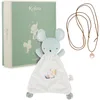Image de Kaloo - Coffret Doudou Souris + Collier Bola - Idéal Cadeau naissance - Cadeau grossesse - Douceur et harmonie dès la Grossesse - Matières recyclées et design raffiné - Boîte Cadeau - K210014