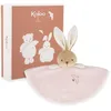 Image de Kaloo Lapin rond, rose, style Vichy, taille 24 cm, peluche douce pour enfant, tendre compagnon dès la naissance, cadeau de naissance, excellent cadeau de naissance, K214016