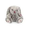 Image de KALOO - Rouge Peluche Lapin Léo Gris Prestige 24 cm - Petite Peluche Douce en Fourrure Soyeuse - Doudou Lapin Grandes Oreilles - Dès la Naissance, K223002