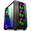 Image de Spirit Of Gamer   Rogue VI - Boitier PC Gamer ATX/mATX/ITX   Façade et Paroi en Verre Trempé   4 Ventilateurs LED RGB Adressable 120mm   Compatible Aura/MSI Mystic/ASROCK 3Pin