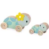 Image de Janod Lot de 2 tortillons en bois Table Roulettes silencieuses - Jeu éducatif - Développer la motricité fine et l'imagination-A partir de 1 an-J05148, J05148