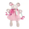 Image de DOUDOU ET COMPAGNIE - Marionnette à Main : Souris Pearly Rose - 28 cm - Gris/Rose - Peluche 2 en 1 : Marionnette pour Jouer et Doudou pour Câlins Enfants - Idée Cadeau Naissance- DC3085