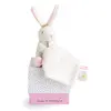 Image de DOUDOU ET COMPAGNIE - Peluche Lapin avec Doudou Mouchoir - Collection Perlidoudou - Matières Ultra Douces - Facile à Attraper et Manipuler par Bébé - Idée Cadeau Naissance fille - DC5678