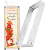 Image de ScrapCooking - Cadre Pâtissier à Tarte Rectangulaire Extensible & Perforé en Inox - Moule Rectangle Longueur Ajustable Réglable de 22 à 42cm - Cuisson Uniforme - Accessoire Pâtisserie Dessert - 1917