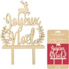Image de ScrapCooking 4999 Cake Topper Bois Joyeux Noël