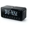 Image de Muse Radio-réveil DAB+ FM PLL, Bluetooth, double alarme, écran LCD (M-196 DBT), rétroéclairage, horloge, alarme, sonnerie, fonction de réveil, antenne, entrée auxiliaire, chargement USB, batterie de