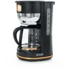 Image de MUSE MS-220 BC Cafetière automatique avec verseuse en verre, affichage analogique pour maintien au chaud, capacité de 10 tasses, rétro, noir mat